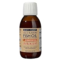 Wiley's Finest Wild Alaskan Fish Oil Elementary EPA - Liquid Fish Oil Supplement for Kids Ages 4 and Up - 1500mg of EPA and DHA Omega-3s - Mango Peach Flavor - 4.23 Oz (25 Servings)