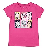 Disney Princess Girls' 3 Princesses 3 Villains Graphic Block T-Shirt