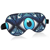Unisex Sleep Eye Mask Turkish-Blue-Evil-Eye-Bead Night Sleeping Mask Comfortable Eye Sleep Shade Cover