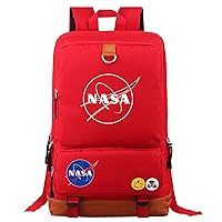 Students NASA Graphic Bookbag-Canvas Large Capacity Knapsack Novelty Classic Daily Bag for Teens