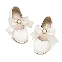Toddler Flower Girl Dress Shoes - Little Girl Mary Janes Flats Wedding