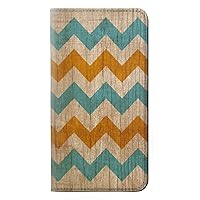 jjphonecase RW3033 Vintage Wood Chevron Graphic Printed PU Leather Flip Case Cover for Samsung Galaxy S24 Plus