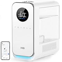 Humidifiers for Bedroom Home, 5L Top-filled Smart Quiet Cool Mist Humidifiers for Large Room, 50Hours Runtime, White
