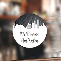 50 Pieces Australia Melbourne Skyline Sticker Graphic Travel Gift Sticker Decal City Scene Durable Round Labels Sticker Vinyl Computer Cup Stickers Aesthetic Adults Stuff 3inch