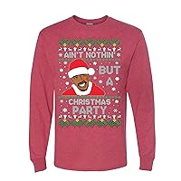 Ain't Nothing But A Christmas Party Rapper Ugly Christmas Mens Long Sleeves