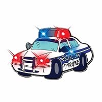 Police Car Flashing Body Light Lapel Pins with 3 Red and 2 Blue Bright LEDs