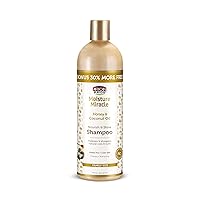 African Pride Moisture Miracle Honey & Coconut Oil Shampoo - For Natural Coils & Curls, Nourishes & Shines, Sulfate Free, Color Safe, Family size,16 oz.