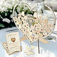 Wedding Guest Book, Guest Book Wedding Reception with Wooden Hearts Drop Box, Wedding Guestbook Alternative, Wedding Guest Book Ideas, Rustic Wedding Decor for Party, Wedding, Ceremony and Reception