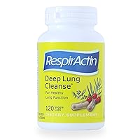 Deep Lung Cleanse Veggie Caps | RespirActin Product Family of Herbal Supplements | Respiratory System Support (120)