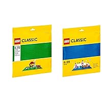 LEGO Steinchenwelt Classic Set of 2: 10700 Green Building Plate + 10714 Blue Building Plate