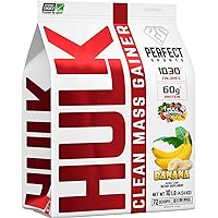 PERFECT Sports, Hulk Clean Mass Gainer, Full Serving of Fruits & Vegetables 10LB Banana