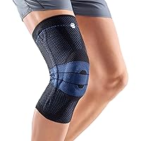 Bauerfeind GenuTrain Knee Support Brace (New Version) - Targeted Support for Pain Relief & Stabilization for Weak, Swollen & Injured Knees & Arthritis - Size 6C, Comfort - Color Black
