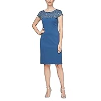 Alex Evenings Women's Short Embroidered Dresses