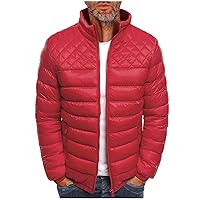 Men'S Down Jackets & Coats Zip Up Puffer Jacket Winter Lightweight Heated Sports Oversized Coats