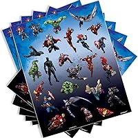 Avengers Sticker Sheets - Assorted Designs, 4 Pcs