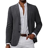 GRACE KARIN Men's Casual Blazer Suit Jackets 2 Button Lightweight Sport Coats