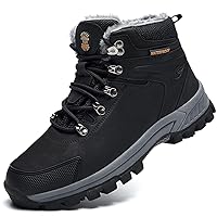Jinta Shoes Mens Womens Winter Snow Boots Hiking Climping Booties Warm Waterproof Fur Lined Non Slip Leather Ankle US 4-14.5