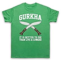Men's Gurkha Motto It is Better to Die Than Live A Coward T-Shirt