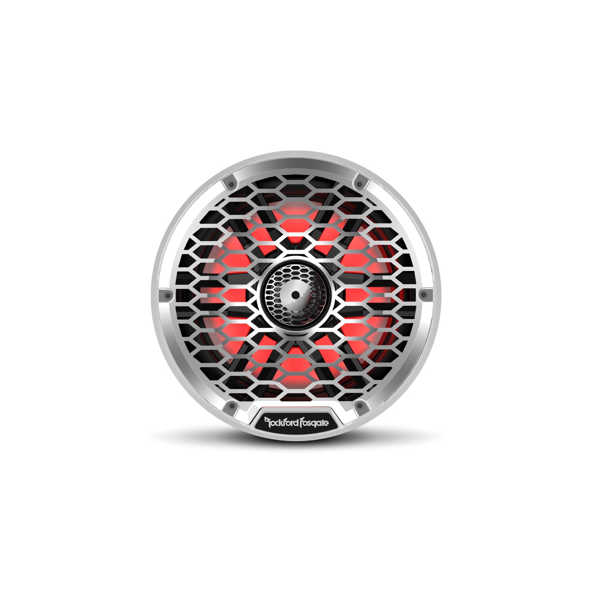 Rockford Fosgate M2-65 Color Optix 6.5” 2-Way Coaxial Multicolor LED Lighted Marine Speakers - White/Stainless (Pair)