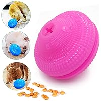 Dog Teethbrush Chew Toy, Upgraded IQ Interactive Food Dispensing Puzzle Toys for Dogs Chasing Chewing Playing Small Medium Dogs Pets (Pink)