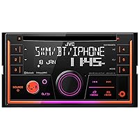 JVC KW-R950BTS Bluetooth Car Stereo Receiver with USB Port – LCD Display - AM/FM Radio - MP3 Player - Double DIN – 13-Band EQ (Black)