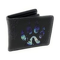 Shag Wear Wolf Paw Billfold Animal Wallet for Men and Teen Boys Vegan Faux Leather