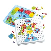 Kidoozie Create & Construct Building Kit, S.T.E.A.M Mosaic Art Activity for Children Ages 3+
