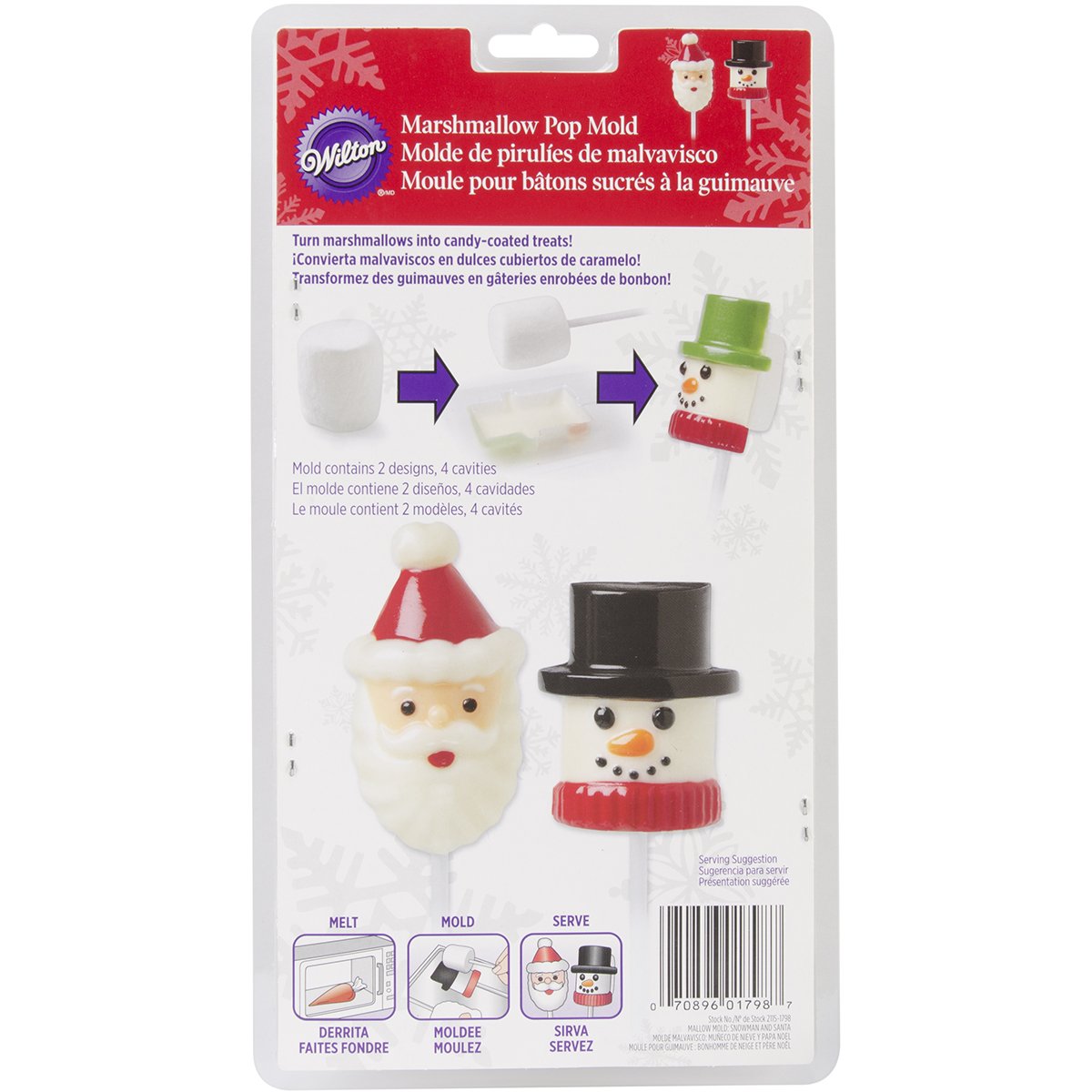 Wilton Marshmallow Candy Mold, Snowman and Santa
