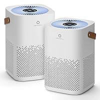 Airthereal ADH70 True HEPA Filter Air Purifier for Desktop, Bedroom and Car with Sleep Mode, Removes Allergies, Dust, Pollen, Smoke and Odor, Type-C USB power cable, Day Dawning, White (2-Pack)