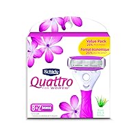 Schick Quattro Ultra Smooth Razor Blade Refills for Women Value Pack, 10 Count