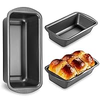 HONGBAKE 3 Pack Bread Pan for Baking Loaf Pan Set, 9 x 5 Inches Loaf Pan with Wide Grips Nonstick Bread Tin 3 pack, 1Lb Perfect for Homemade Bread, Grey