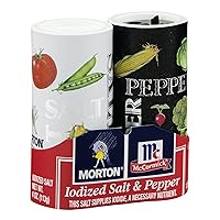Iodized Salt & Pepper Shaker Duo Pack, 5.5oz Package (Pack of 6)