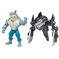 BATMAN, 4-Inch King Shark Mega Gear Deluxe Action Figure with Transforming Armor