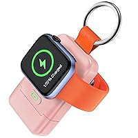 Portable Wireless Charger for Apple Watch,HUOTO iWatch Charger 1400mAh Smart Keychain Power Bank,Portable Magnetic iWatch Charger for Apple Watch Series 9/8/7/6/SE/5/4/3/2/1/UItra/UItra 2