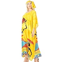 Sakkas Mera Women's Long Loose Short Sleeve Summer Casual Caftan Kaftan Dress