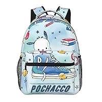 RODES Pochacco Anime Backpack Cartoon Anime Casual Backpacks Cosplay 3d Printing Bag Travel Daypacks Women Men Laptop Backpack Gifts