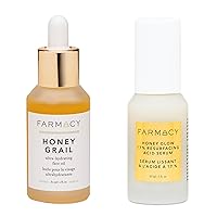 Farmacy Honey Glow & Honey Grail Bundle - 17% AHA & BHA Resurfacing Night Serum & Honey Grail Face Oil