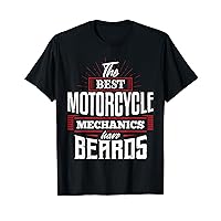 Best Motorcycle Mechanic Beard Bike Lover Biker Apparel T-Shirt