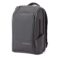 NOMATIC Travel Pack - 20L Water Resistant Laptop Bag - TSA-Ready Expandable Black Backpack