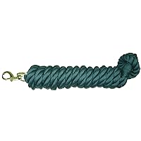 Hamilton Cotton Lead with Brass-Plated Bolt Snap, Dark Green, 3/4