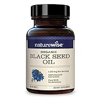 Black Seed Oil Capsules 1250 mg - with 100% Organic Cold Pressed Nigella Sativa - Omega 3 6 9 - Antioxidant Immune Support, Hair & Skin - Non-GMO, Gluten-Free - 60 Softgels[1-Month Supply]
