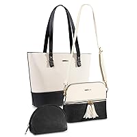 Cota's Home Women's Bag, Birthday Gift, Women's Tote Bag, Shoulder Bag, Pouch, Leather, For Commuting to Work, A4, Value Set of 3