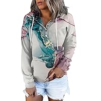 XHRBSI Fleece Pullover Women Women's Casual Fashion Print Long Sleeve Pullover Hoodies Sweatshirts