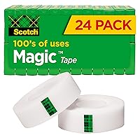 Scotch Magic Tape, Invisible, Home Office Supplies and Back to School Supplies for College and Classrooms, 24 Rolls