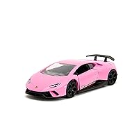 Pink Slips 1:32 W1 Lamborghini Huracán Performante Die-Cast Car, Toys for Kids and Adults(Glossy Pink)