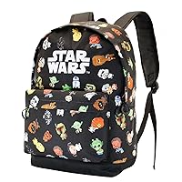 Star Wars Chibi-Fan HS Backpack, Multicolour, 18 x 30 x 43 cm, Capacity 22 L, Multicolour, One Size, FAN HS Backpack Chibi