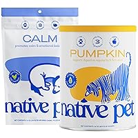Dog Calming Chews (120 Chews) & Organic Pumpkin for Dogs (16 oz.)