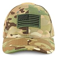 Trendy Apparel Shop Youth Military Olive American Flag Patch On Tactical Cap