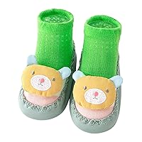 Shoe 8 Spring and Summer Children Infant Toddler Shoes Boys and Girls Flat Socks Shoes Mesh Breathable Cartoon Animal Pattern Solid Color Toddler House Shoes