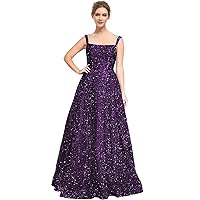 GRAB A DRESS Prom Dresses Long for Women A Line with Pockets V Neck Formal Evening Ball Gown